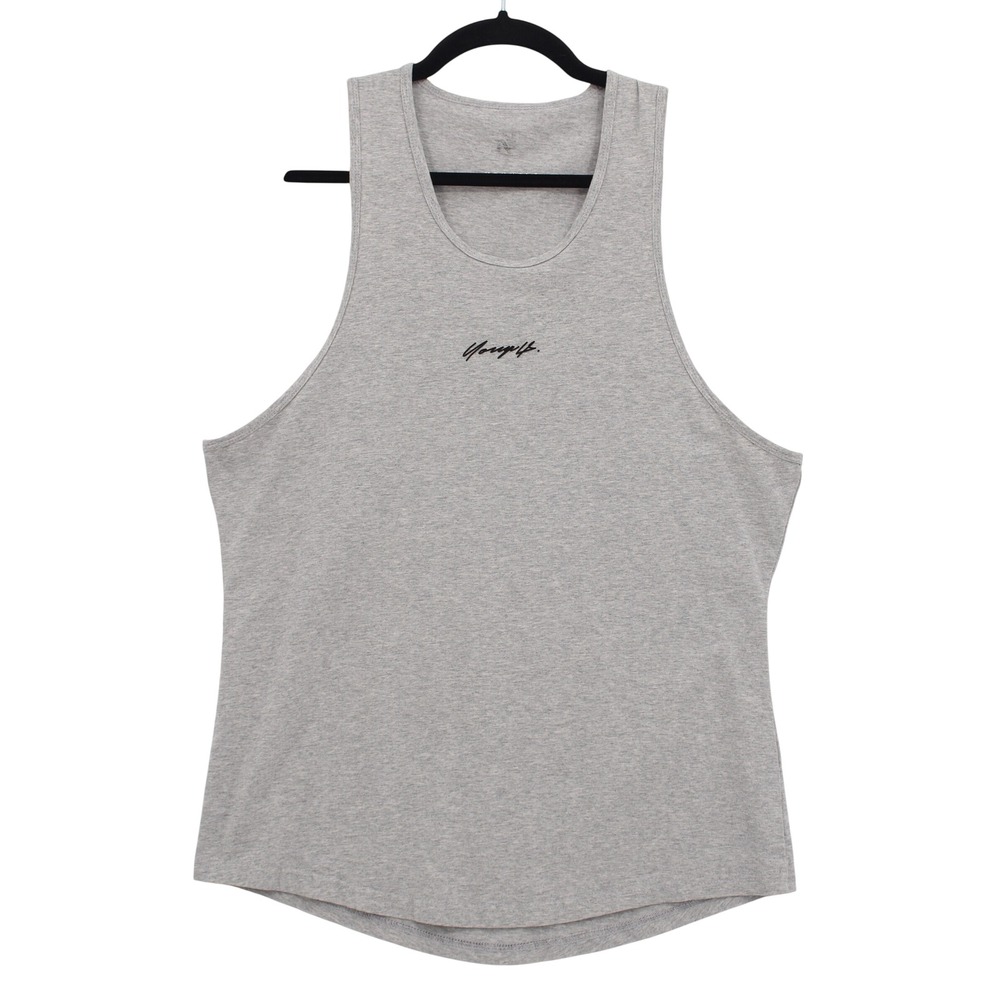 YoungLA Tank Top mens Large Gray Model 309 YLA2821 Graphic Athletic Gym